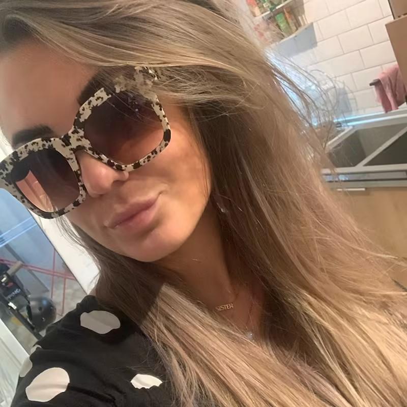 Brand Square Sunglasses  Women Fashion Trends Luxury Designer Cat Eye Oversized Sunglasses Female Gradient Eyewear Oculos