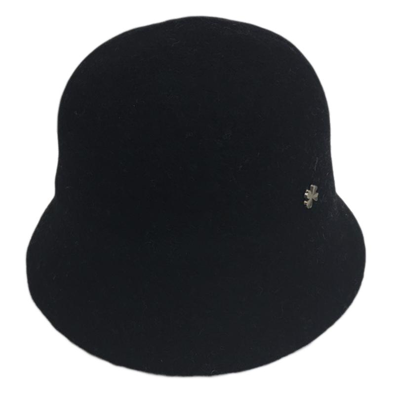 Solid Color Cloche Hat Basin Hat Wool Fisherman Hat for Chilly Outdoor Activitie