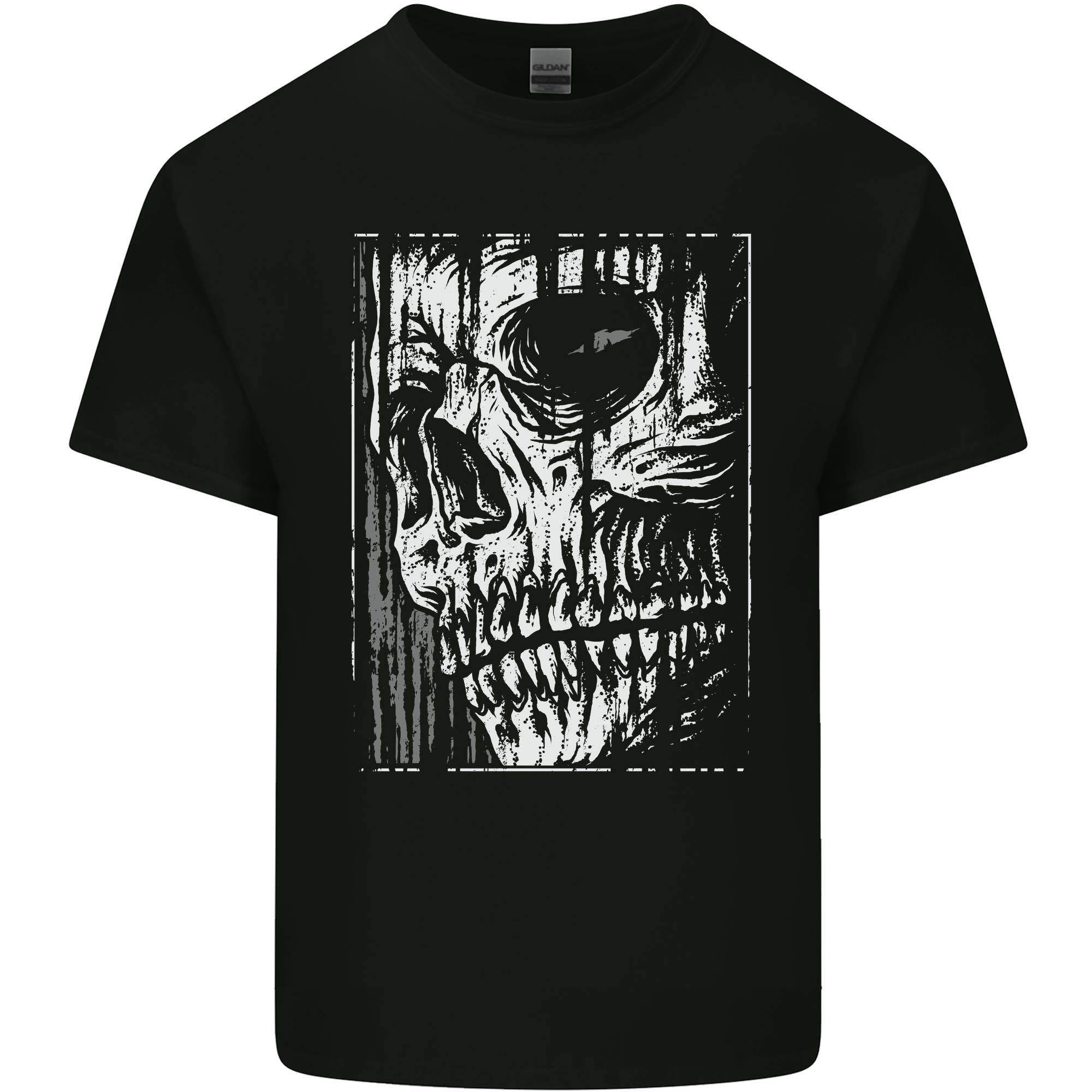 Grim Reaper Skull Gothic Biker Demon Unisexs Light Cotton TShirt S