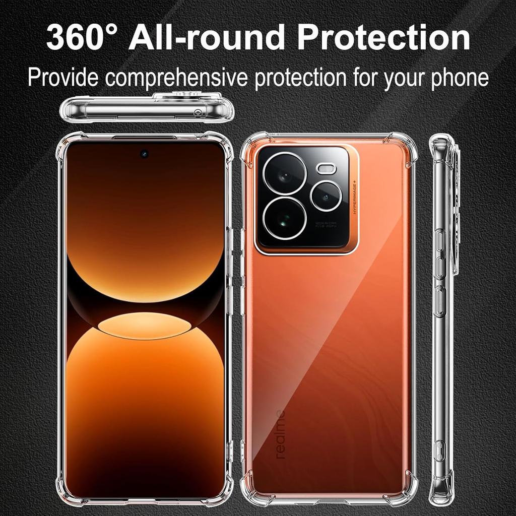 TPU Transparent Case for Realme GT 7 Pro 5G GT 6 6T Protective Cover Four Corners Shockproof Bumper Coque Fundas