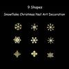 90Pcs/Box Christmas Golden Snowflake Nail Art Sequins Ultra-thin Manicure Decor