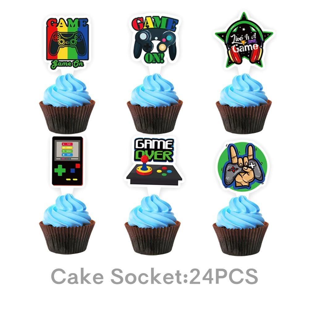 New Game Theme Birthday Party Supplies Decoration Paper Plates Cup Napkin Tablecloth Banner For Baby Shower Decor Supplies Gifts