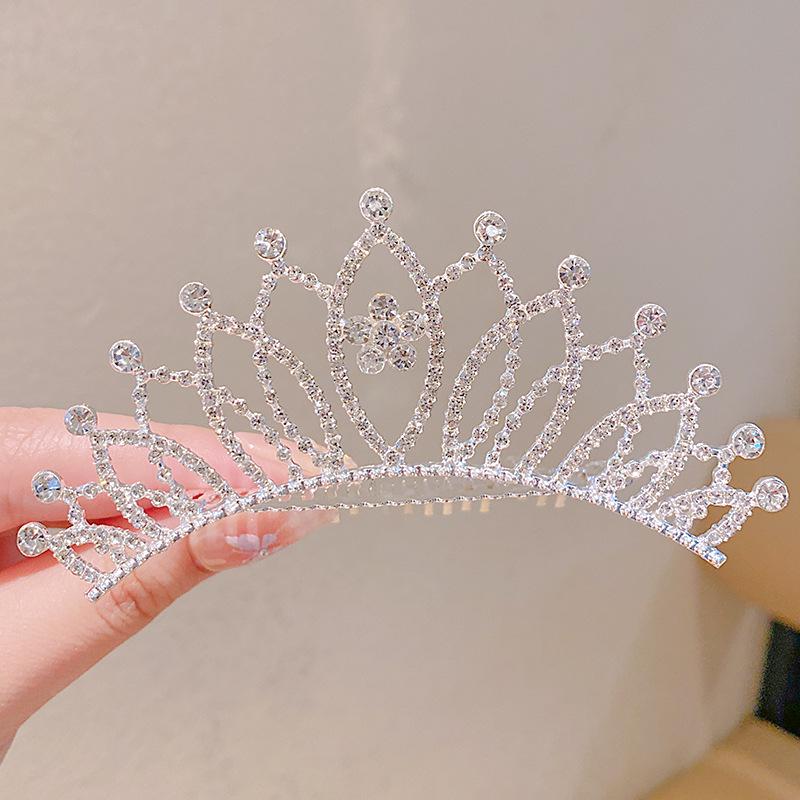 Krone Strass Haarkamm für Frauen & Mädchen - Prinzessin Geburtstag Haarspange Accessoire