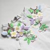 Iron On DIY Embroidered Stickers Flower Shape Clothes Sticker Elegant Flower Embroidery Patch  Bags
