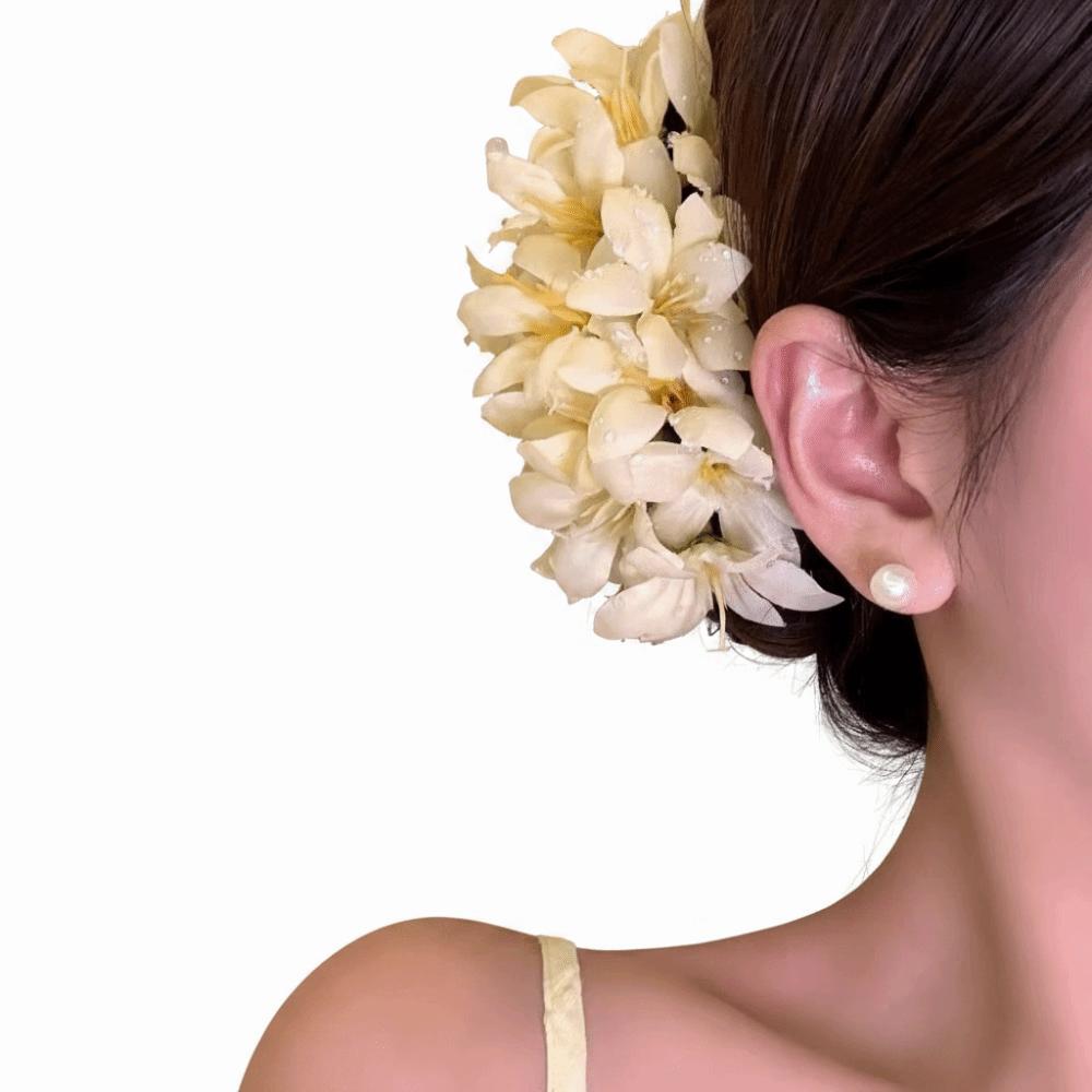 15cm Artificial Flower Hair Clips Elegant Bridal Hair Accessories Flower Hair Pins  for Women
