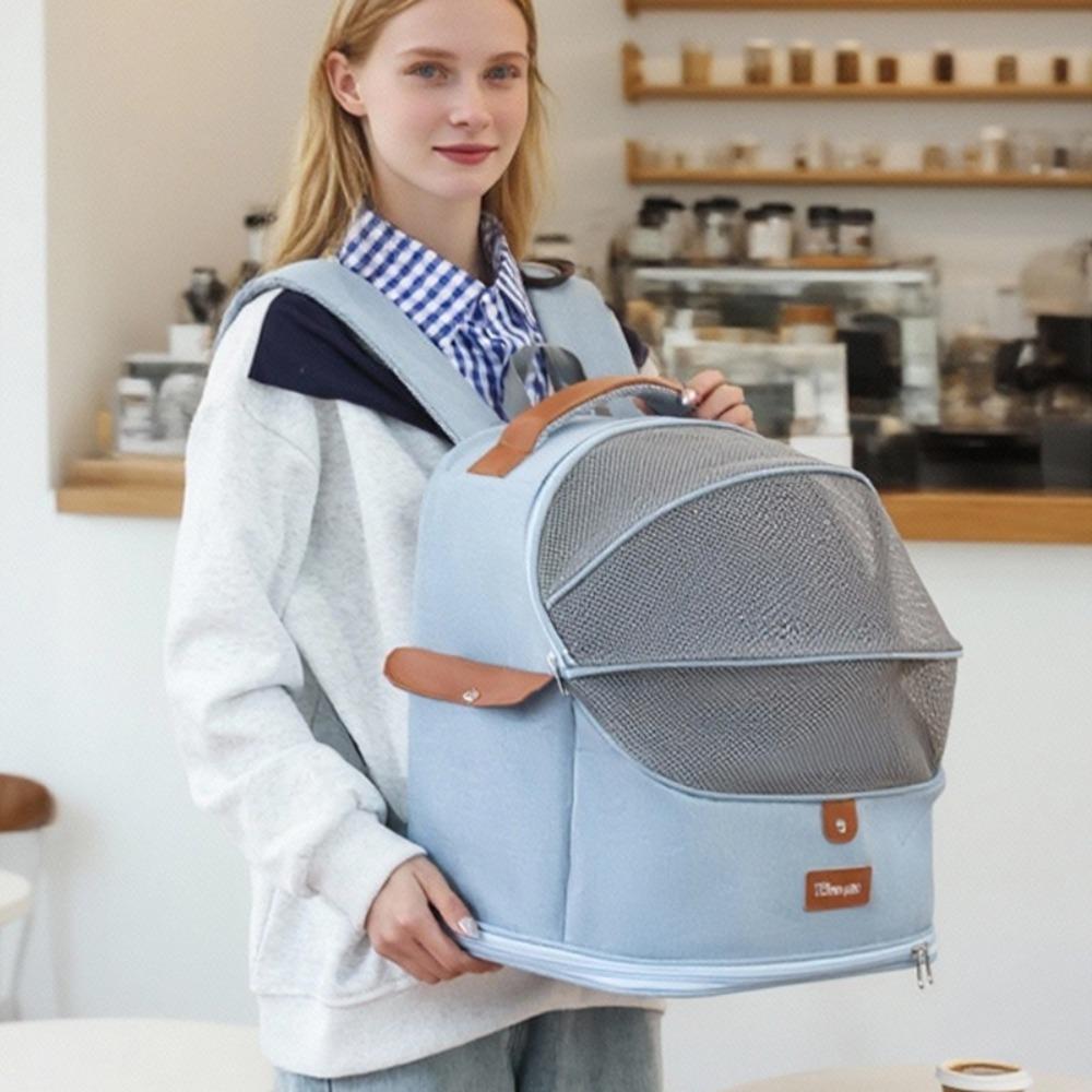 Expandable Cat Carrier Backpack Mesh Breathable Foldable Travel Bag for Cats Small Dogs Transporte Pet Cat Cage