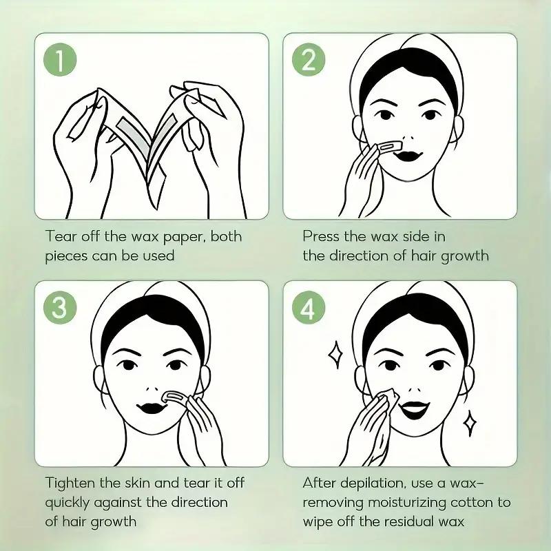 10/20/30/50 Pcs Depilatory Wax Strips For Hair Removal Wax Paper Cold Wax Strips Paper For Face Neck Arm Leg Body Beauty Tools