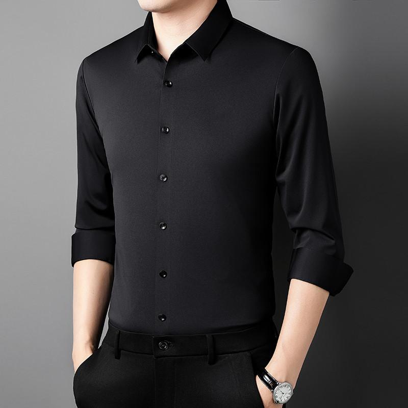 Unberührtes Hemd, Herren, Plüsch, Neue Herbst- und Winterstile, Business Casual Herrenbekleidung, Unifarbe, Dickes warmes Langarmhemd, Herrenhemd