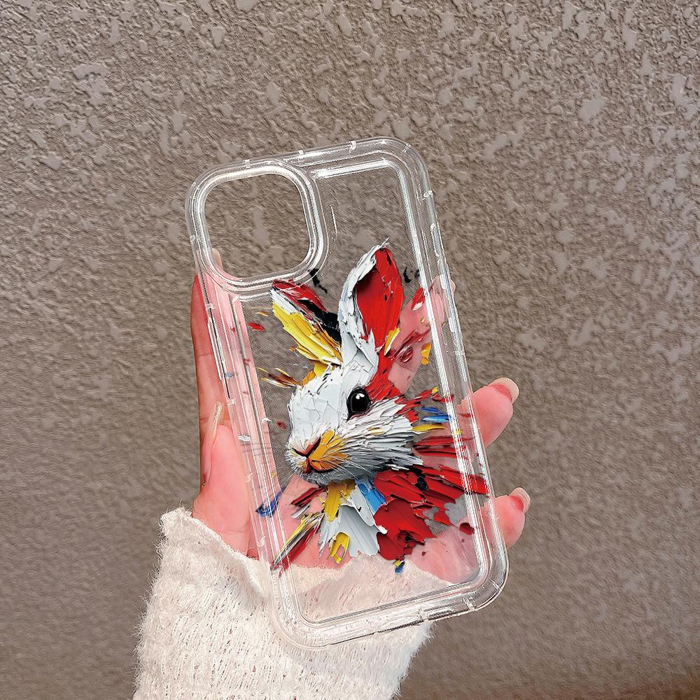 Watercolor Cat Phone Case for iPhone16 16pro 16E 15 Pro Max 11 12 13 14 Plus 7 8 XS Silicone Shockproof Case