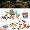 Dinosaur Model Toy Set Jurassic Plastic Tyrannosaurus Rex 17 Pieces Included!