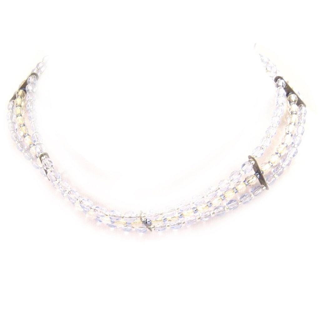 Les Trésors De Lily [D5822] - Designer 'Kianda Glam' Sky Blue Choker