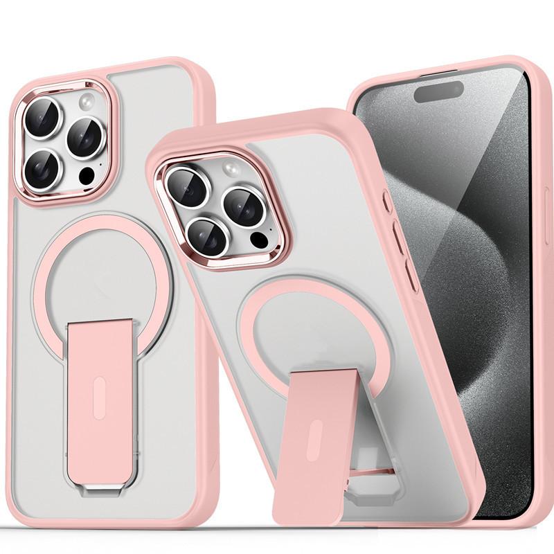 Applicable to iphone17promax bracket 16 mobile phone case Apple 13 magnetic suction 14 hard case 15 niche 12 simple 11