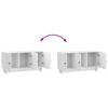 TV Cabinet High Gloss White 99 x 34.5 x 50 cm Particleboard