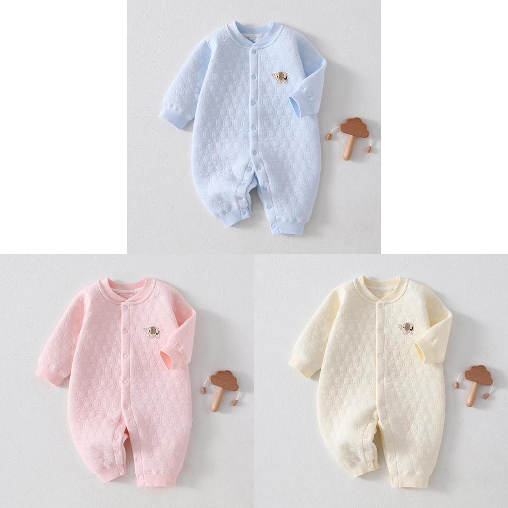 Baby Winter Snowsuit With Three Layer Cotton Insulation For Newborns And Toddlers