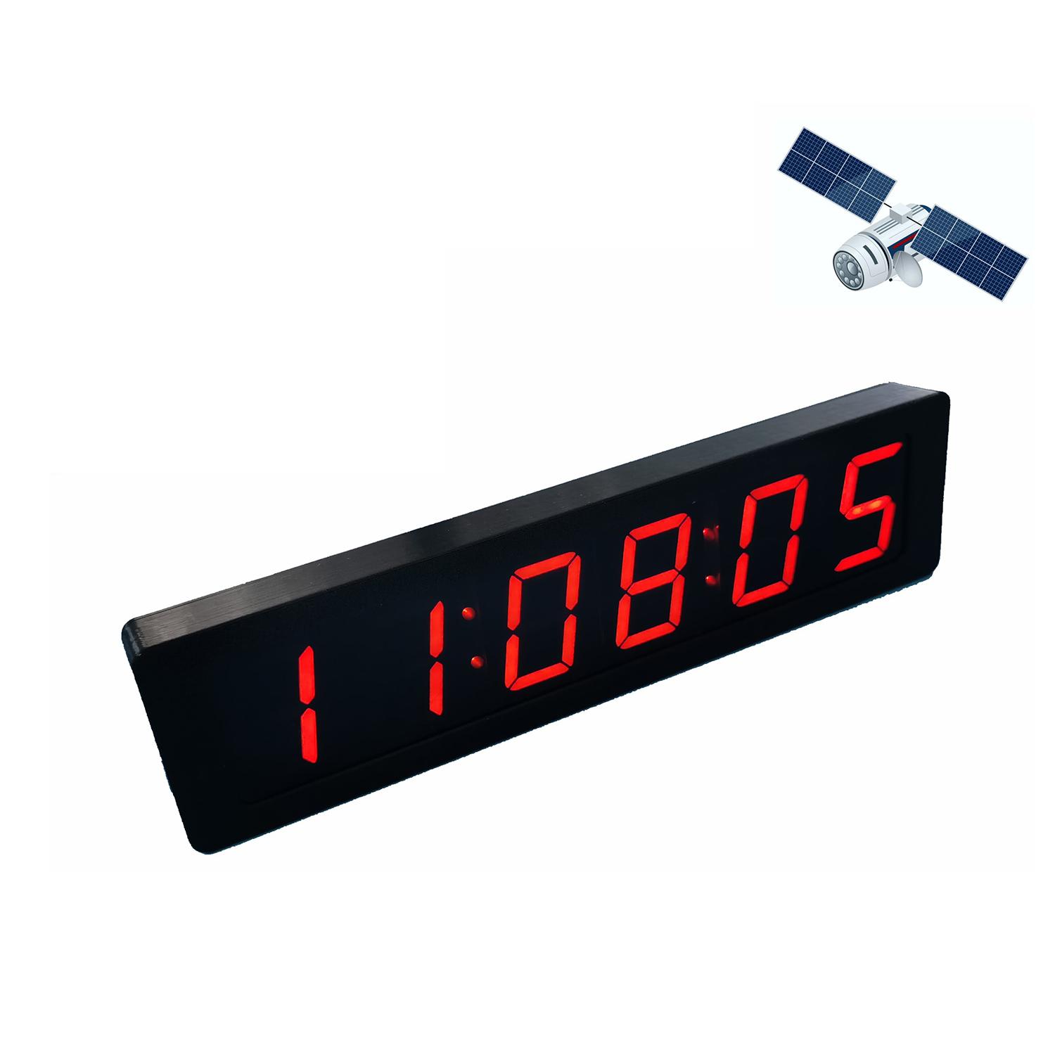 

6-битные светодиодные цифровые электронные часы с секундным дисплеем, временем, будильником, температурой, GPS, таймером Beidou Typc-C, USB 5 В, памятью красный