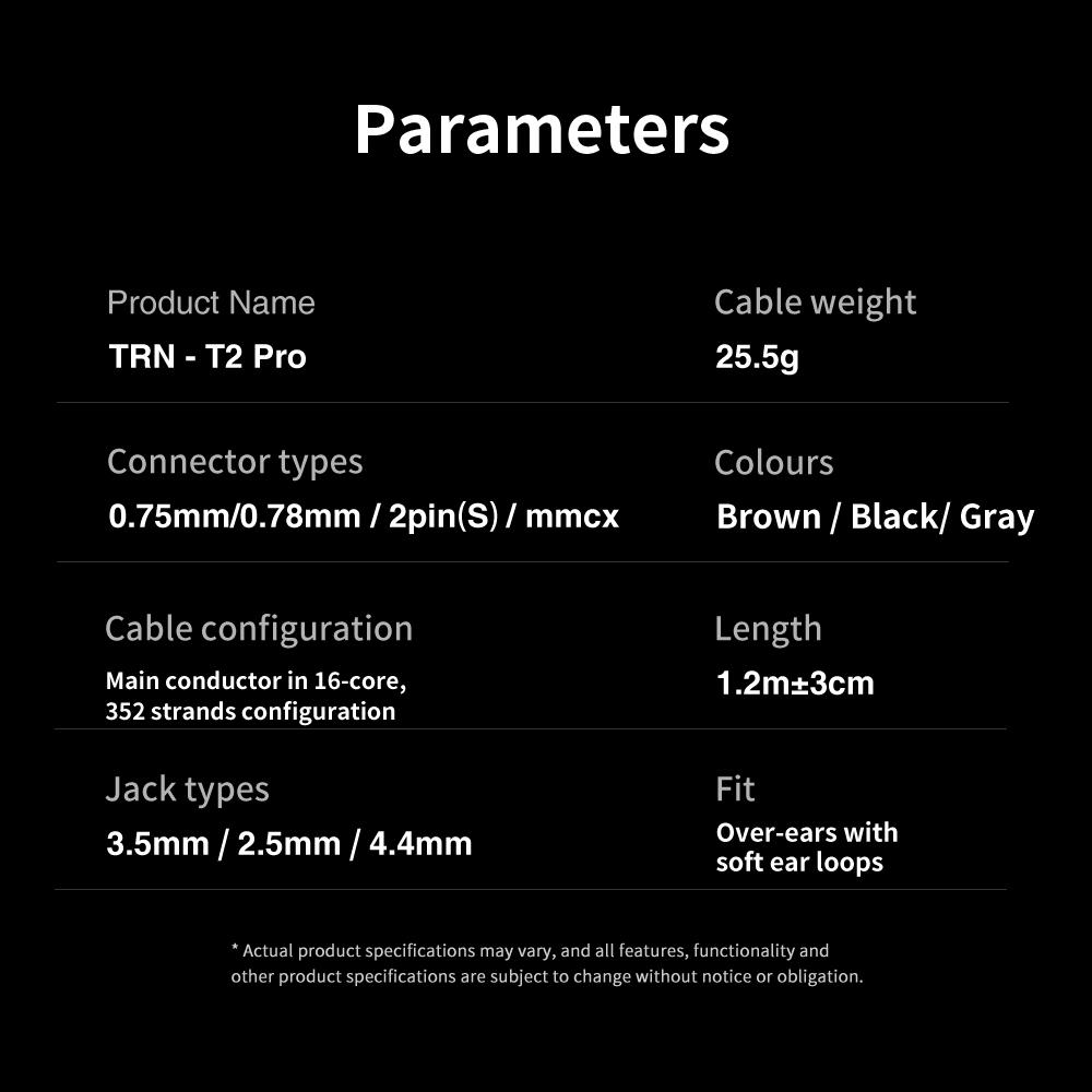TRN T2 Pro16 Core Earphones Silver Plated HIFI Upgrade Cable 2.5/3.5/4.4/Type C/Lighting/QDC//MMCX/0.75/0.78 MT4 TA4 MT1MAX