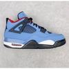 Men Women Basketball Shoes Mid-Top Sneakers With Air Cushion Support Red Blue Split Color Black Cement Paris Style