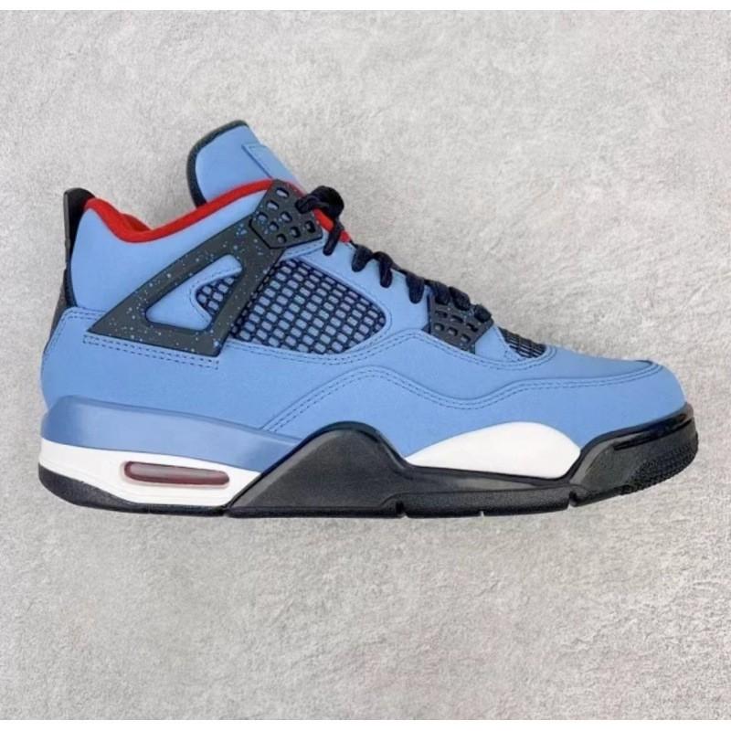 Men Women Basketball Shoes Mid-Top Sneakers With Air Cushion Support Red Blue Split Color Black Cement Paris Style