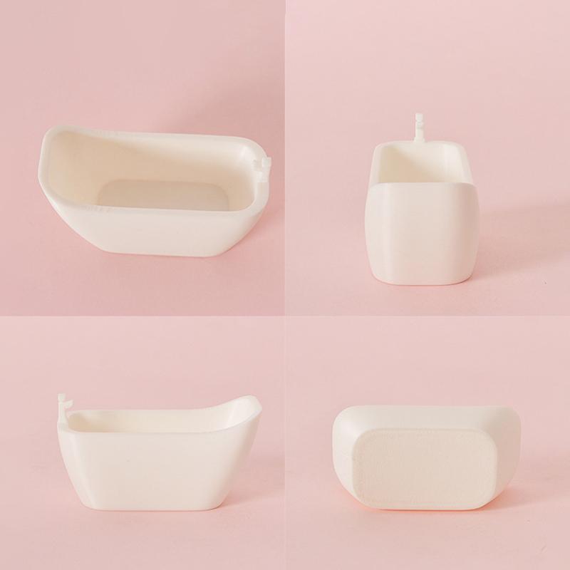 1/12 Dollhouse Miniature Simulation Bathtub With Tray Model Dollhouse Bathroom Furniture Decoration Dolls House Pretend Toys