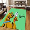 Scooby Flannel Pattern Square Carpet,Area Rug,Carpet Rug for Living Room Bedroom Sofa Playroom Decor,Non-slip Floor Mat
