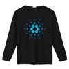 Cardano Crypto Ada Coin Blockchain Cryptocurrency T Shirt with Blue Dot Pattern Design vintage Washed Breathable Unisex