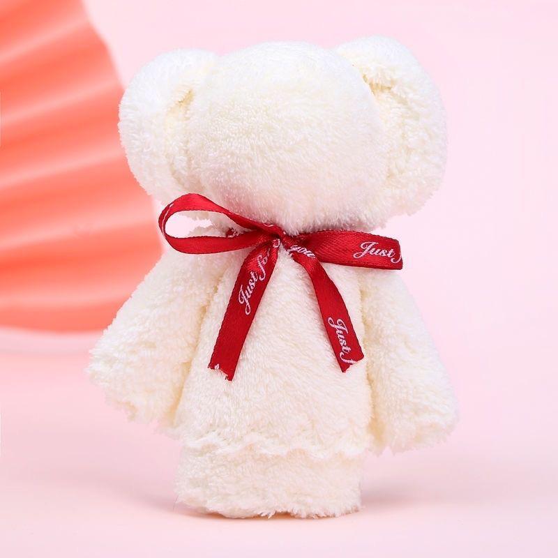 Coral Fleece Teddy Bear Children's Hand Towel - Soft, Absorbent, and Customizable Logo Print