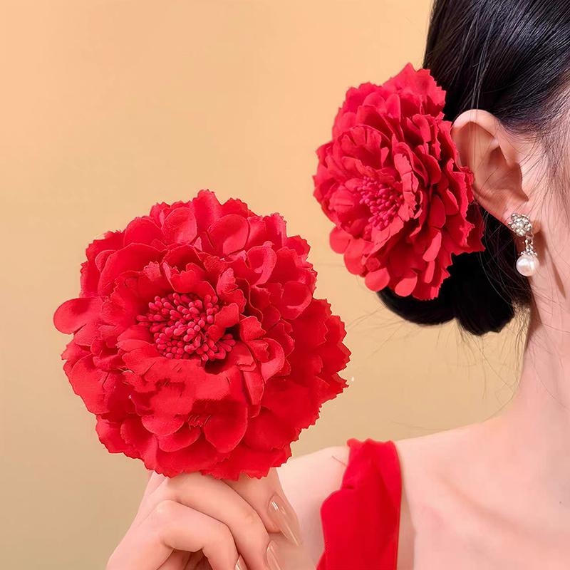 Mode Pfingstrose Blume Haarspange Blumen-Haarnadeln Haarspangen Simulation Blume Mädchen Frauen Kopfschmuck Zubehör