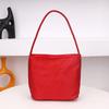 Korean Style Letter Underarm Bag Tote Bag Handbag Embroidery Shoulder Bag Pure Color Large Capacity Nylon Bucket Bag Women 1Pc