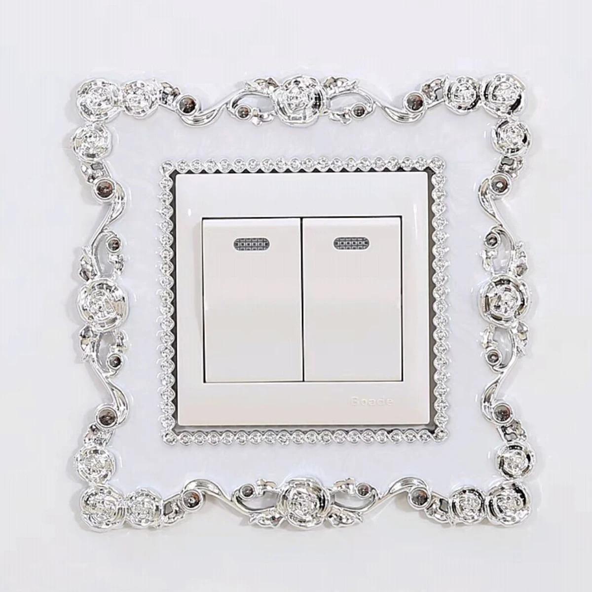 

Новая смола одинарная и двойная накладка на розетку выключателя света, крышка накладки для пальцев, наклейка на выключатель, бумага, наклейка на стену для ремонта дома