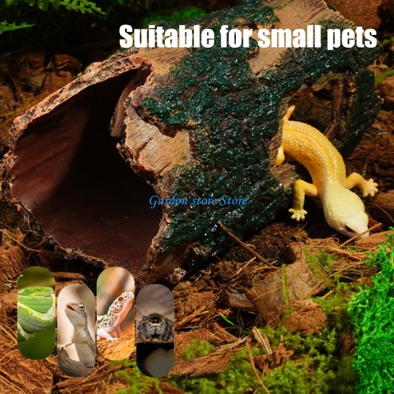 B0KB Life Like Tree Root Hideouts Cave Shelter Place With Basking Platform For Pet Lizards And Amphibians Fish Shrimp Hidings