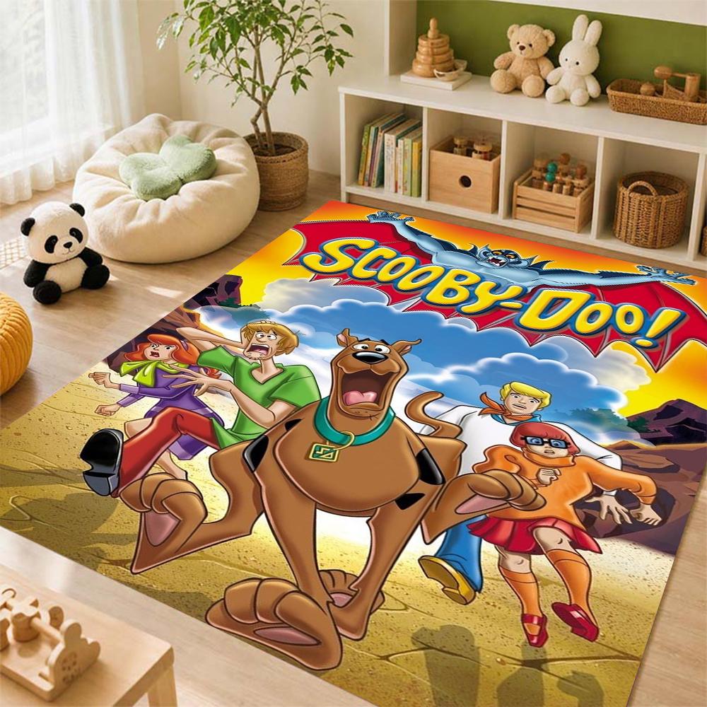 Scoobydoo Mystery Inc Gang Adventure Indoor Rug Nonslip Easyclean Carpet For Living Room Bedroom Hallway Home Decor Birthday Gift