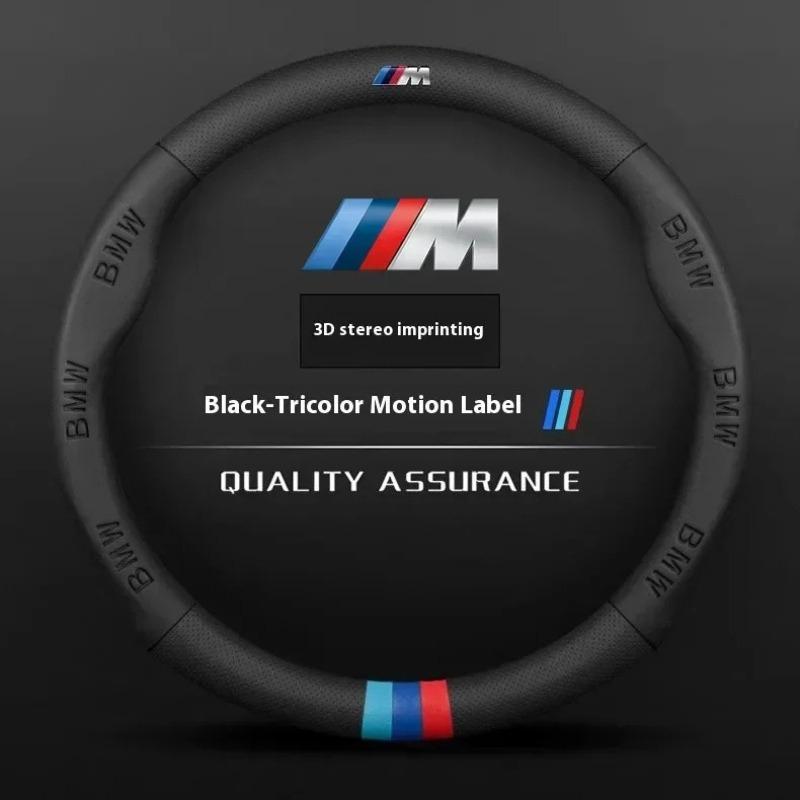 AYCCV1 NEW Car 3D Embossing Ventilate Steering Wheel Cover For BMW M Power M3 M4 M5 E36 E39 E46 E60 F10 F15 F20 F25 F30 G30 X1 X3 X5