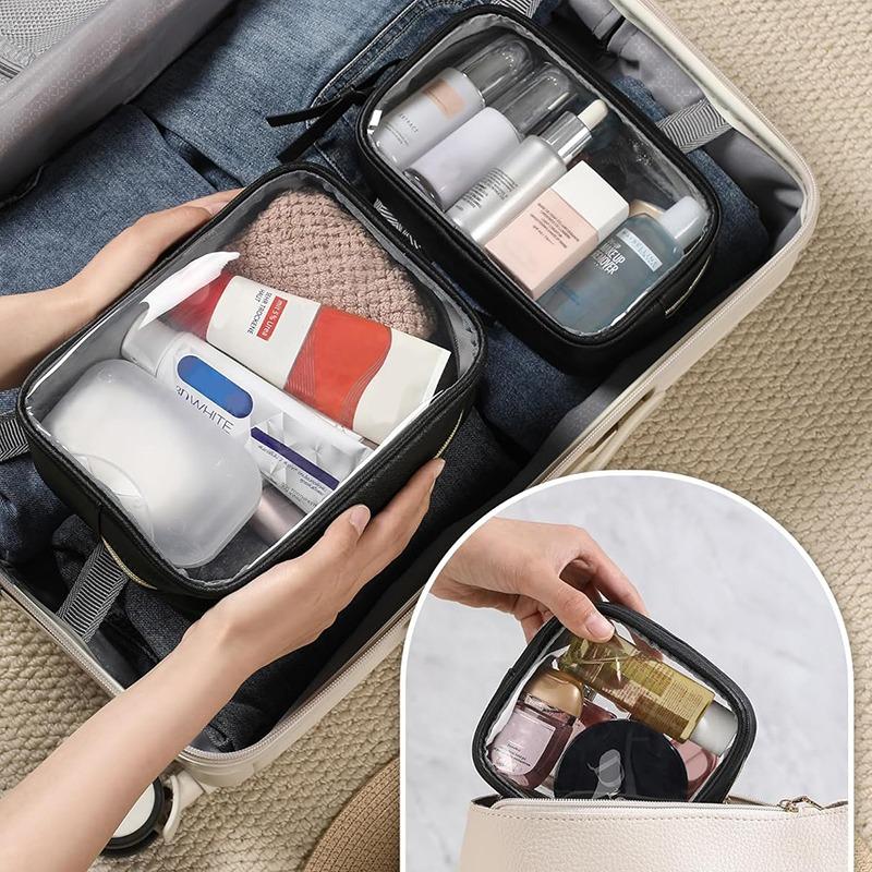 1/3PCS Waterproof Cosmetic Bag Portable Portable Cosmetic Storage Bag Large Capacity PVC Transparent Wash Bag Travel Storage Bag