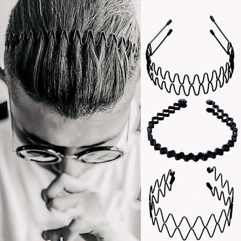 Diadema Metálica Ondulada de Resorte Unisex Sin Deslizamiento Diademas para Deportes al Aire Libre Diadema Simple para Mujeres Hombres Adorno para Lavarse la Cara