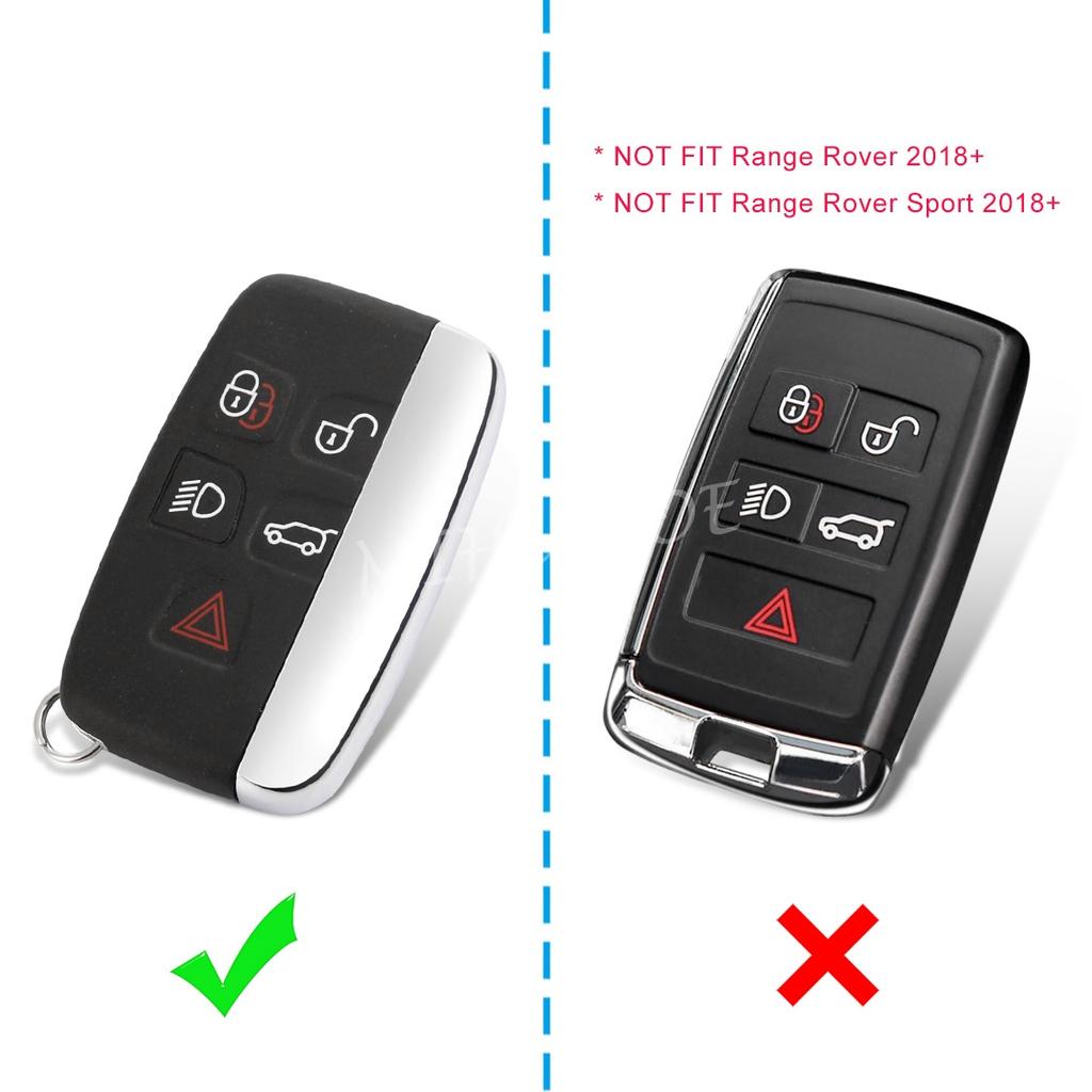 Black Transparent Car Key Fob Case Cover Holder Keychain For Land Range Rover Sport Evoque Velar Discovery 4 LR4 Jaguar XE XF XJ