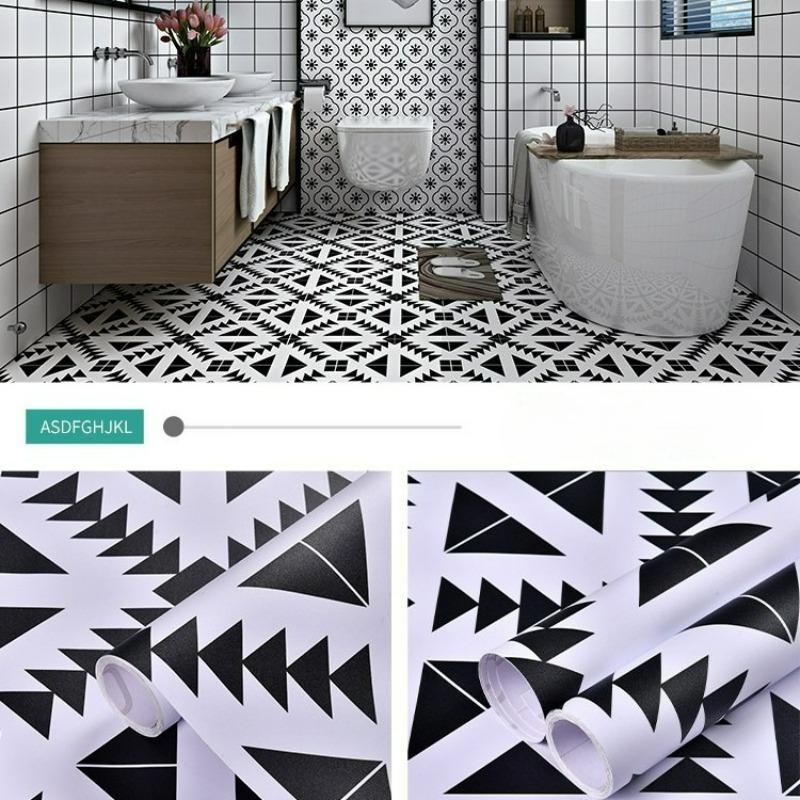 Kitchen, Bathroom, Non-slip Floor Stickers, Thickened Balcony Floor Wallpaper, Self-adhesive Waterproof Tile Stickers