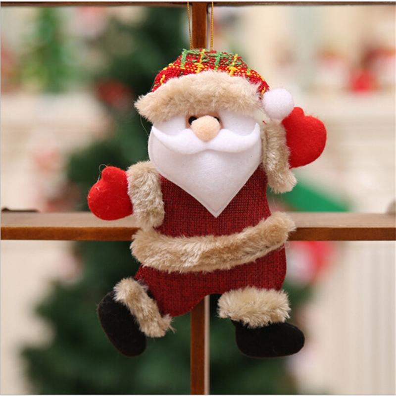 Merry Christmas Ornaments Doll Hanging Ornaments Cute Plush Doll Santa Claus Snowman Pendant Xmas Tree Diy Decoration