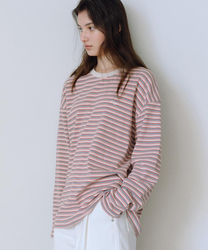 Yulago Multi Stripe Overfit T-Shirt