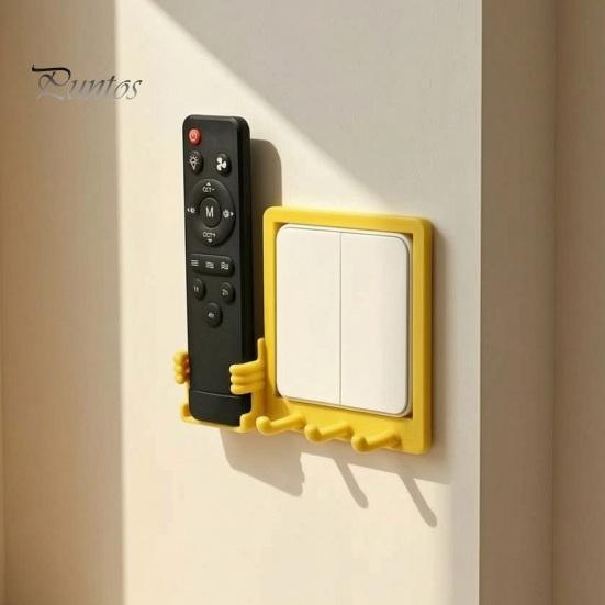 Vintage Home Decor Switch Hook, Wall Mounted Space Saving Design, Remote Control Durable Coat Hooks Storage Box, Key Holder for Living Room