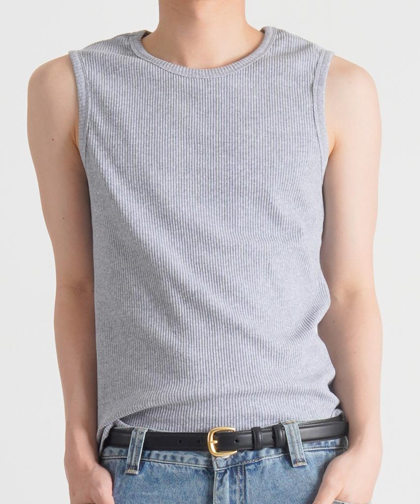 Beoteunseoul Ribbed Texture Soft Sleeveless (3 Colors)