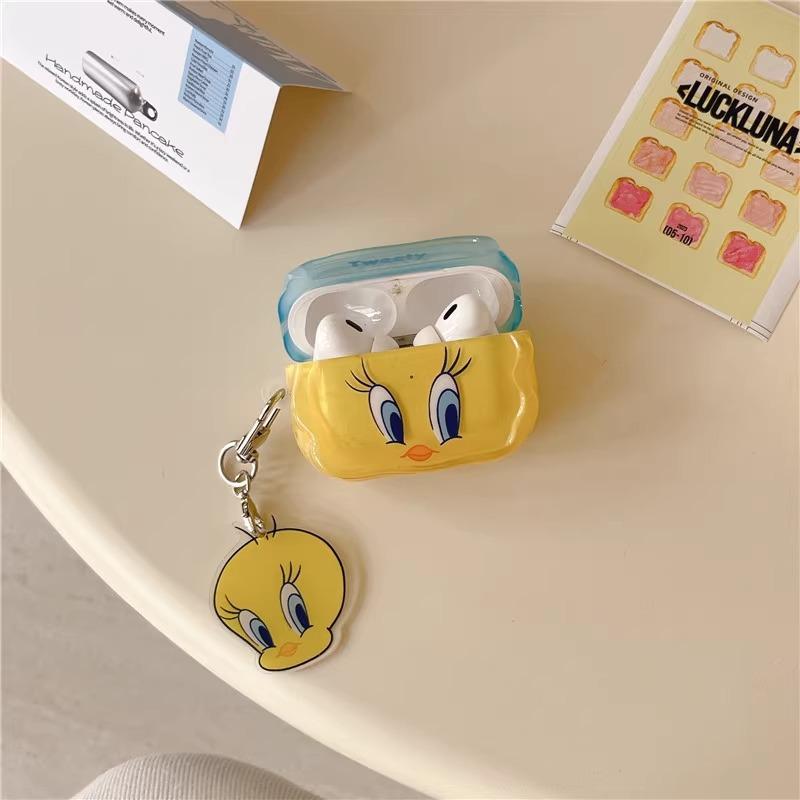 Cartoon cute little yellow duck for AirPods new 1st generation bluetooth headset case new 1st generation Korean 1/1st generation Airpods 1/2 generation