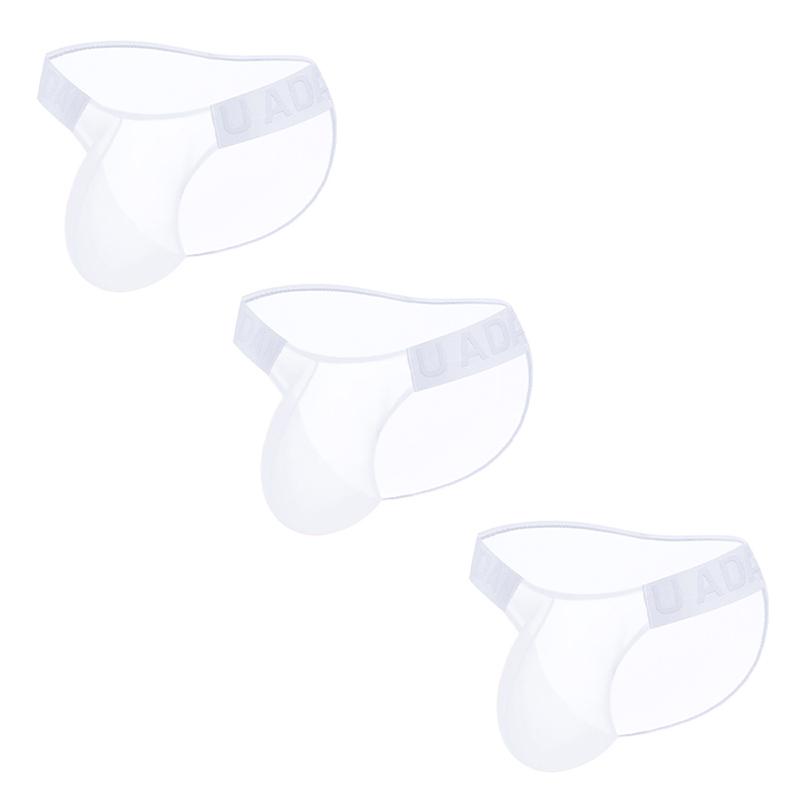 1/3-teilige sexy Herren-Slips, ultradünne transparente Unterwäsche aus Eisseide für den Sommer, geprägte Taillenbewegung ohne Spuren der Unterhose