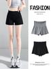 Bequeme graue Modal-Shorts mit Rüschenrand für Damen, Leichte Low-Waist Hot Pants für Frühling/Sommer - Bestseller