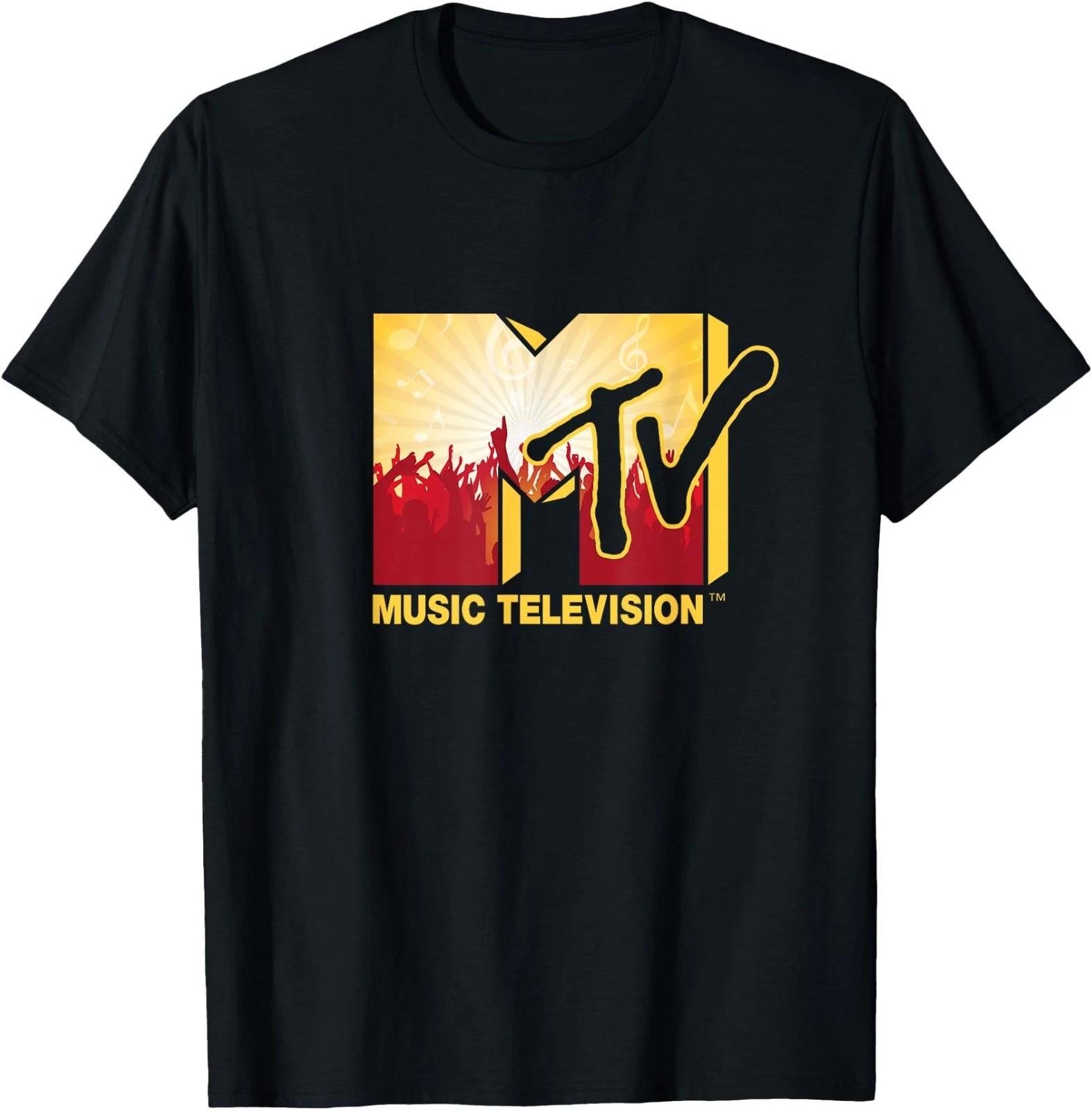 The Official MTV Logo with a Cool Cheering Party Music Crowd T-Shirt XL