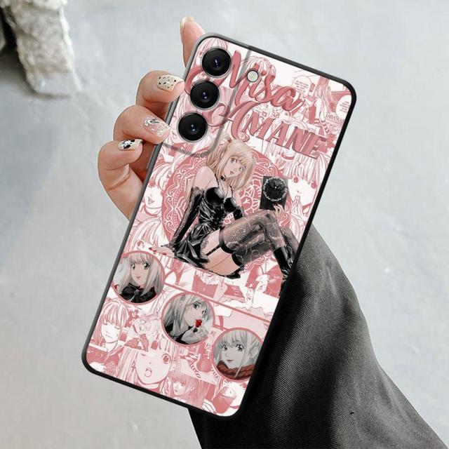 Pink Death Note Light Misa Phone Shell For Samsung Galaxy S23 S22 S21 S20 Fe Ultra S10 S9 S8 Plus Note 20ultra 10plus Case