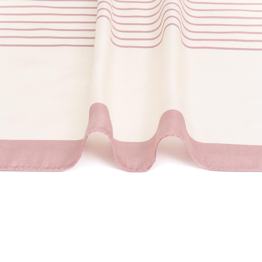 2024 Summer Korean Fashion Striped Satin Shawl for Women - Faux Silk Decorative Scarf FJ024