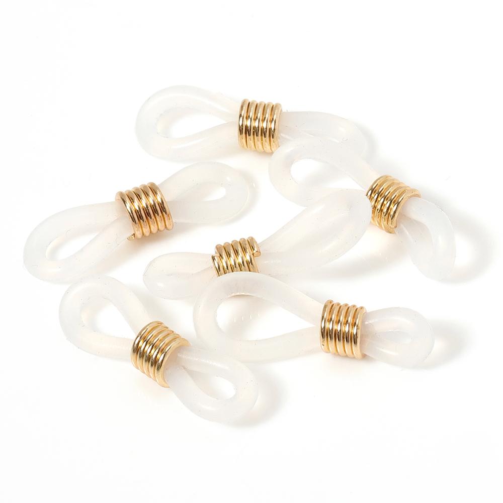 50pcs Eyeglasses Chain Rubber Connector Spectacle Frame Connector Retainer for Sunglasses Holder Chain Necklace Accessories