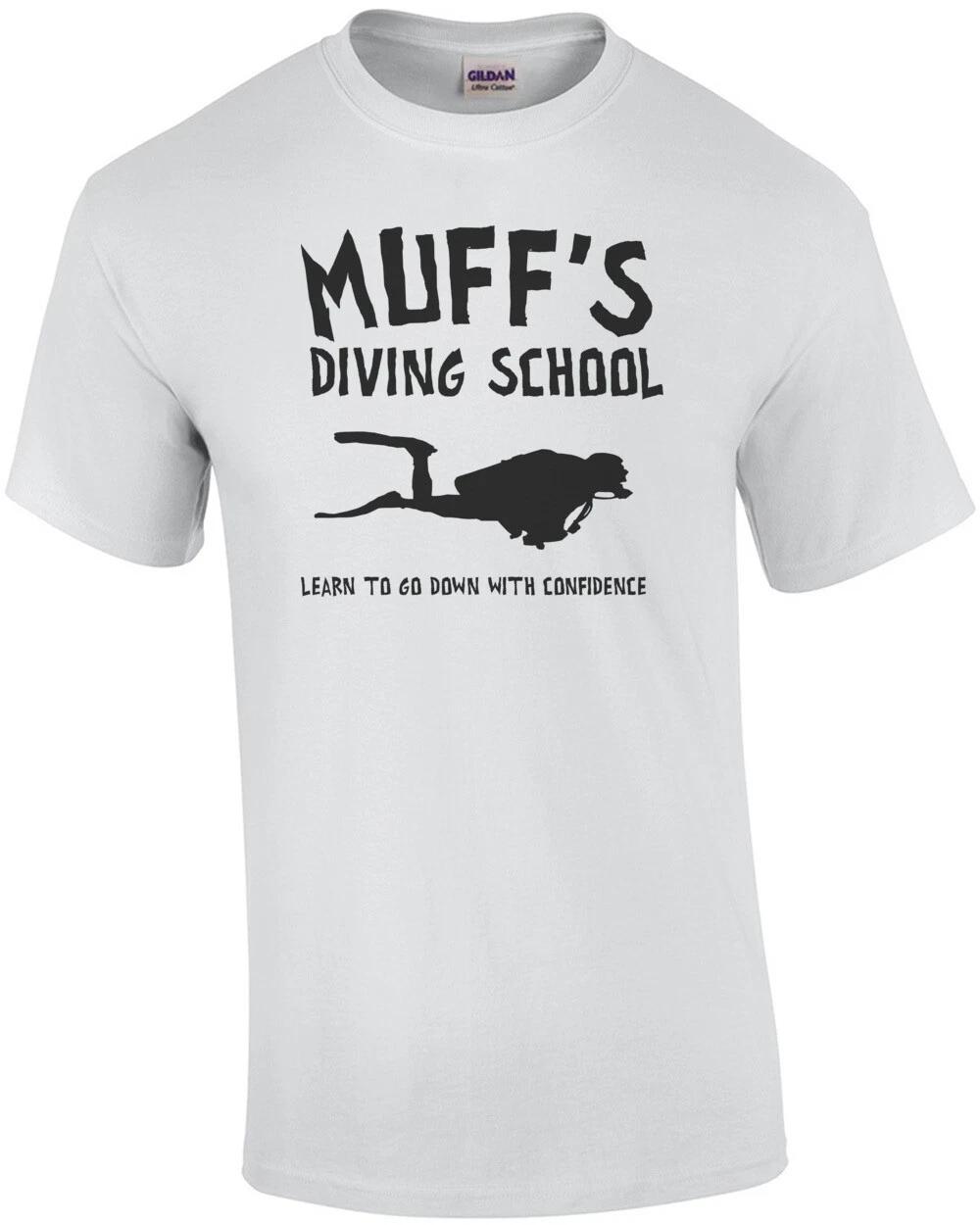 Muffs Diving School Learn To Go Down With Confidence T-Shirt L