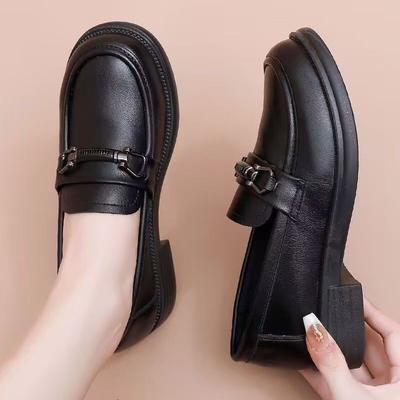 Spring and Autumn New Soft-soled Work Shoes Flat-soled Medium and Old Comfortable Single Shoes Non-slip Fashionable Women