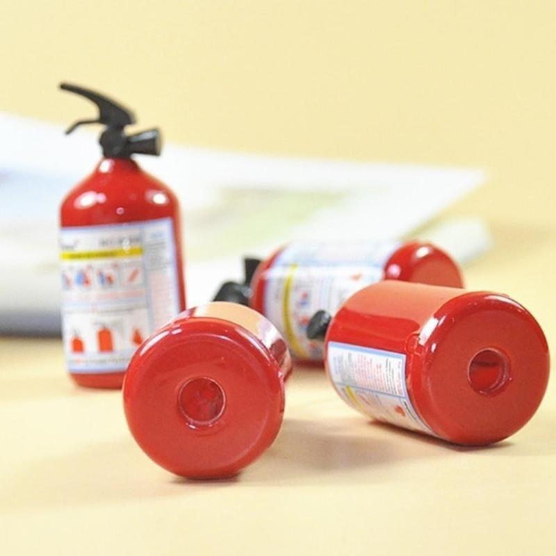 2 Pcs Fire Extinguisher Shape Creative Pencil Sharpener Student Stationery Kids Gifts Office School Supply Nice Things Novelty